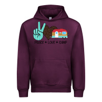 Mauve Wine Peace Love Camp Urban Hoodie - Bettercallsaul