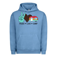 Pigment Pebble Blue Peace Love Camp Urban Hoodie - Bettercallsaul