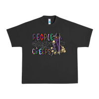 Pigment Black people give me the creeps Urban Heavy Tee - CowhideDigitalArt