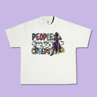 People Give Me The Creeps Urban Heavy Tee Designed By Cowhidedigitalart