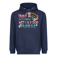 Navy just a good mom with a hood playlist Heavyweight Hoodie - MaliasSmallBusiness