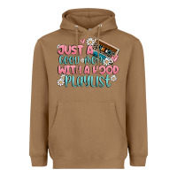 Toasted Coconut just a good mom with a hood playlist Heavyweight Hoodie - MaliasSmallBusiness