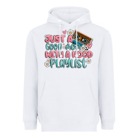 White just a good mom with a hood playlist Heavyweight Hoodie - MaliasSmallBusiness