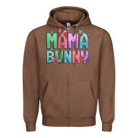 Chestnut easter floral mama bunny Zipper Hoodie - Artiststas