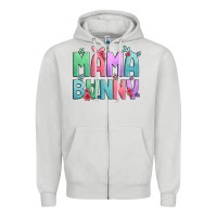 Dove Grey easter floral mama bunny Zipper Hoodie - Artiststas
