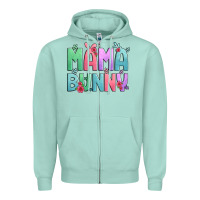 Easter Floral Mama Bunny Zipper Hoodie | Teevron