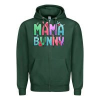 Sports Green easter floral mama bunny Zipper Hoodie - Artiststas