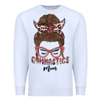 White gymnastics mom Premium Sweatshirt - MaliasSmallBusiness