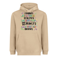 Mushroom reading because realitys overrated Heavyweight Hoodie - MaliasSmallBusiness