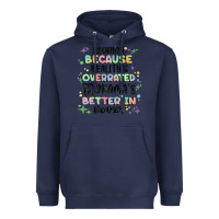 Navy reading because realitys overrated Heavyweight Hoodie - MaliasSmallBusiness