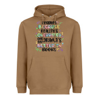 Toasted Coconut reading because realitys overrated Heavyweight Hoodie - MaliasSmallBusiness