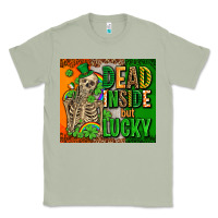 Matcha irish flag with shamrocks  dead inside but lucky Classic Tee - AdoDesignShop