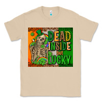 Mushroom irish flag with shamrocks  dead inside but lucky Classic Tee - AdoDesignShop