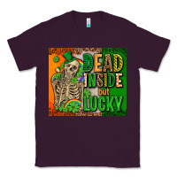 Plum irish flag with shamrocks  dead inside but lucky Classic Tee - AdoDesignShop