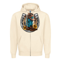 Sandshell western horseshoe boots hat rope sunflower Zipper Hoodie - AdoDesignShop