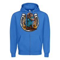 True Royal western horseshoe boots hat rope sunflower Zipper Hoodie - AdoDesignShop