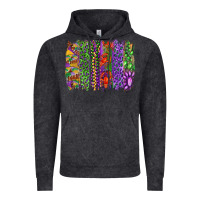 Vintage Black mardi gras brush strokes king cake and craw fish Vintage Hoodie - RanaPortraitStore