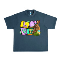 Midnight Navy Love Easter Day Urban Heavy Tee - CowGirlArtShop