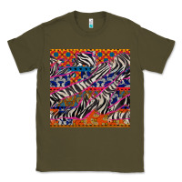 Army Green african ankara zebra seamless pattern Classic Tee - BundleAndBundleShop