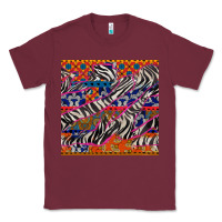 Burgundy african ankara zebra seamless pattern Classic Tee - BundleAndBundleShop