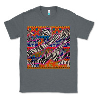 Charcoal Heather african ankara zebra seamless pattern Classic Tee - BundleAndBundleShop