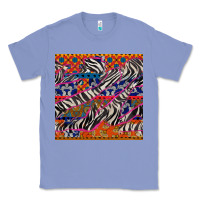 Colony Blue african ankara zebra seamless pattern Classic Tee - BundleAndBundleShop