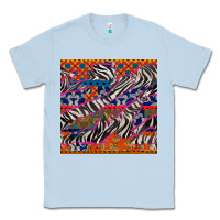 Dusty Blue african ankara zebra seamless pattern Classic Tee - BundleAndBundleShop