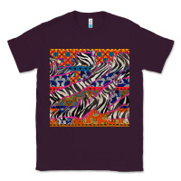 Plum african ankara zebra seamless pattern Classic Tee - BundleAndBundleShop