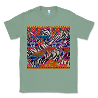 Sage african ankara zebra seamless pattern Classic Tee - BundleAndBundleShop