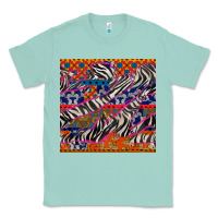 Seafoam african ankara zebra seamless pattern Classic Tee - BundleAndBundleShop
