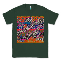 Sports Green african ankara zebra seamless pattern Classic Tee - BundleAndBundleShop
