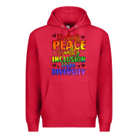 Cardinal inspirational words in rainbow colors Premium Hoodie - LillyAllenDesigns