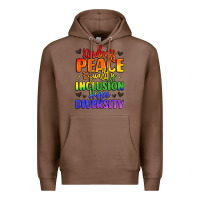 Chestnut inspirational words in rainbow colors Premium Hoodie - LillyAllenDesigns