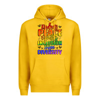 Lemon inspirational words in rainbow colors Premium Hoodie - LillyAllenDesigns
