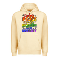 Pina Colada inspirational words in rainbow colors Premium Hoodie - LillyAllenDesigns