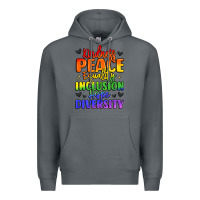 Rock inspirational words in rainbow colors Premium Hoodie - LillyAllenDesigns