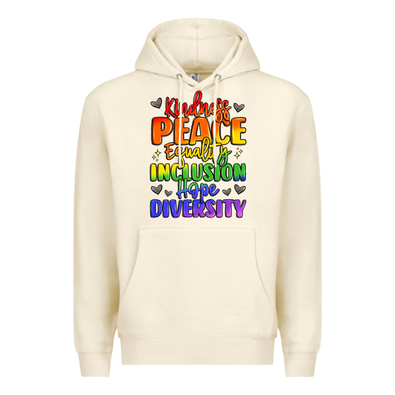 Inspirational Words In Rainbow Colors Premium Hoodie by LillyAllenDesigns | Teevron