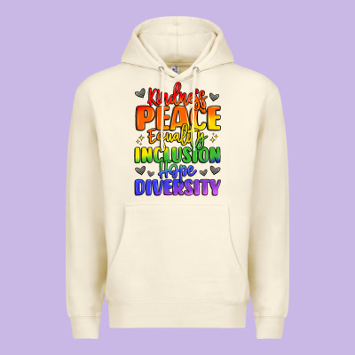 Inspirational Words In Rainbow Colors Premium Hoodie Designed By Lillyallendesigns