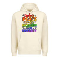 Sandshell inspirational words in rainbow colors Premium Hoodie - LillyAllenDesigns