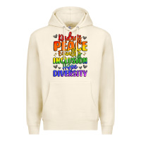Tofu inspirational words in rainbow colors Premium Hoodie - LillyAllenDesigns