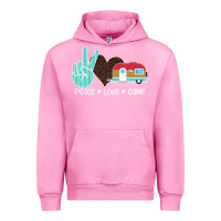 Fuchsia Pink Peace Love Camp Urban Hoodie - Bettercallsaul
