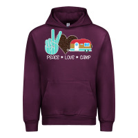 Mauve Wine Peace Love Camp Urban Hoodie - Bettercallsaul