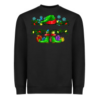 Black custom name christmas elf Heavyweight Sweatshirt - texasbilliewilder