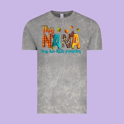 This Nana Loves Her Little Pumpkins Vintage Tee Designed By Texasbilliewilder
