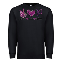 Black peace love dance Premium Sweatshirt - MaliasSmallBusiness