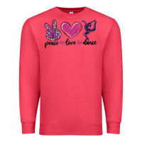 Cardinal peace love dance Premium Sweatshirt - MaliasSmallBusiness