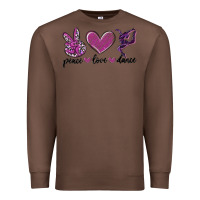 Chestnut peace love dance Premium Sweatshirt - MaliasSmallBusiness