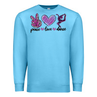 Ocean Blue peace love dance Premium Sweatshirt - MaliasSmallBusiness
