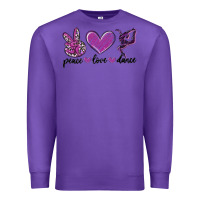 Purple peace love dance Premium Sweatshirt - MaliasSmallBusiness