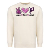 Sandshell peace love dance Premium Sweatshirt - MaliasSmallBusiness